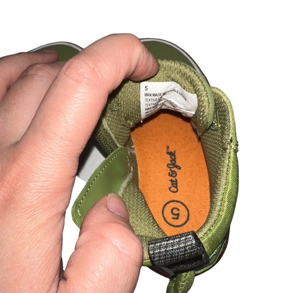 Cat & Jack Toddler Green Dinosaur Shoes Size 5 Like New - Picture 5 of 9